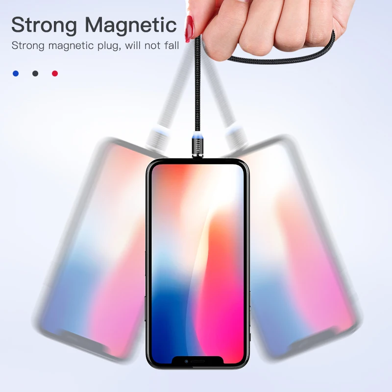 ACCEZZ Магнитный USB кабель Универсальный сотовый телефон освещение Micro usb type C для iPhone huawei мобильный телефон магнит кабели для зарядки