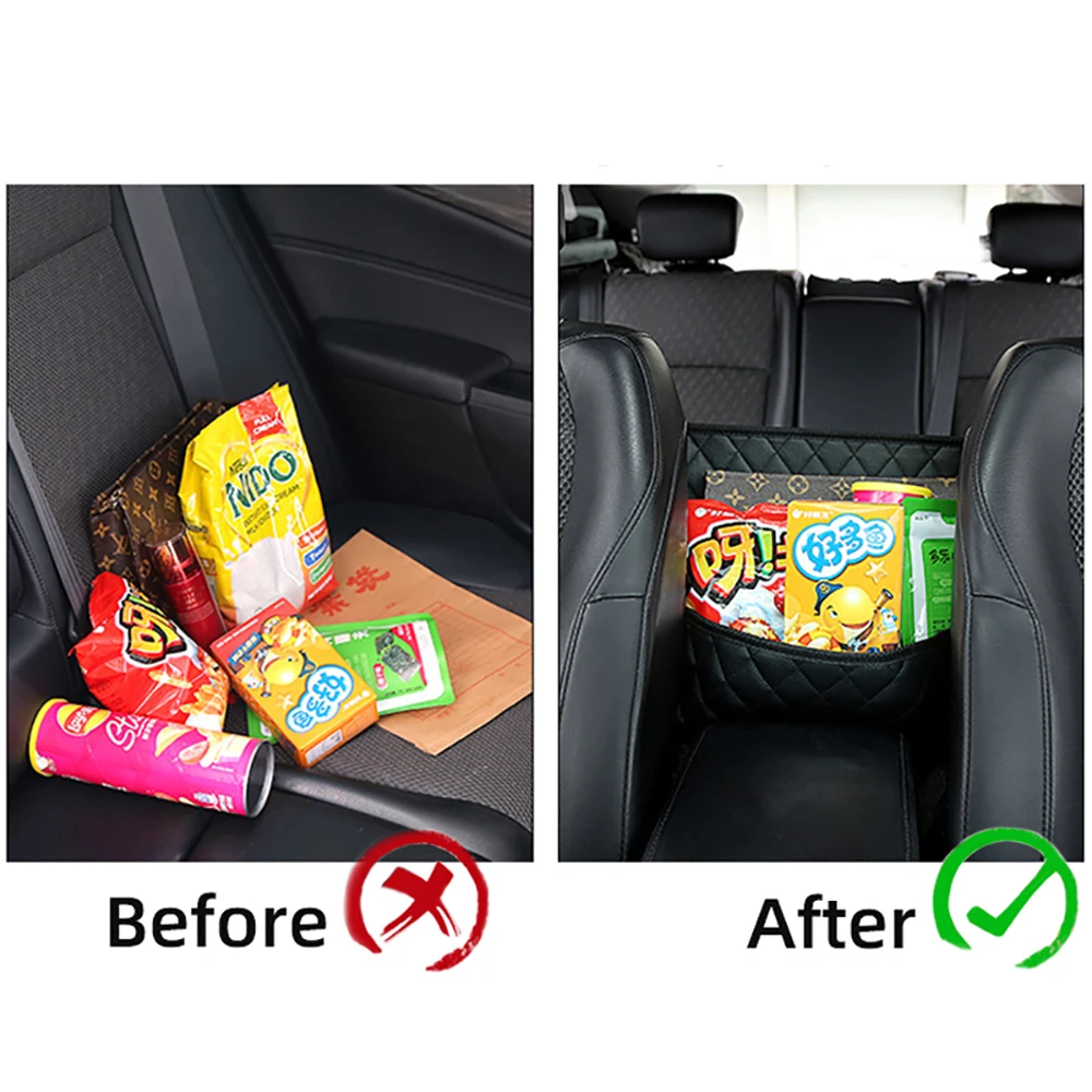 Car Handbag Holder Interior Car Seat Middle Box Seat Hanger Storage Bag Hanging Pocket Organizer Car Stowing Tidying