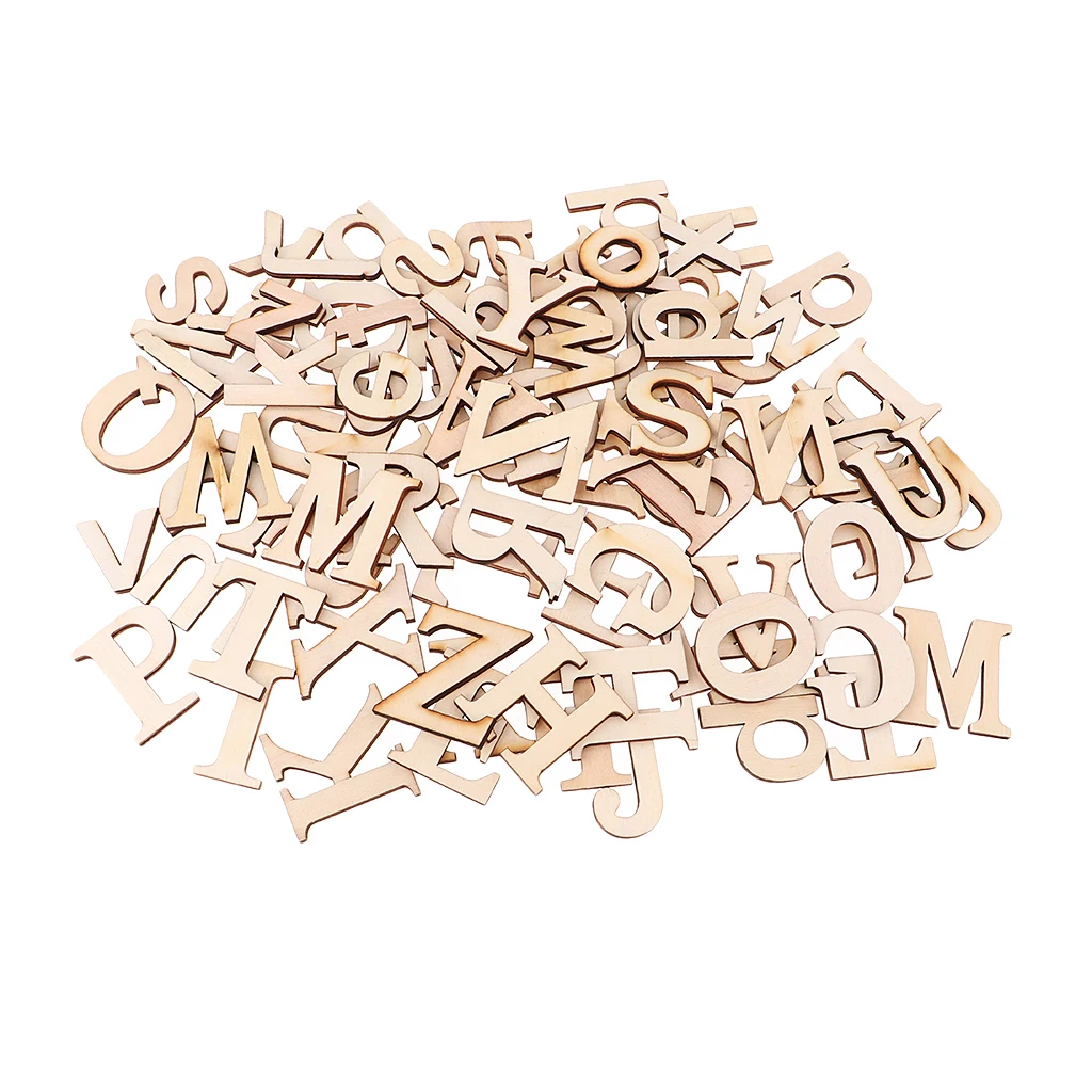 52Pcs Unfinished Wood Capital Lowercase Letters For Scrapbook Kid Wood Craft 52Pcs Unfinished Wood Capital Lowercase Letters For Scrapbook Kid Wood Craft