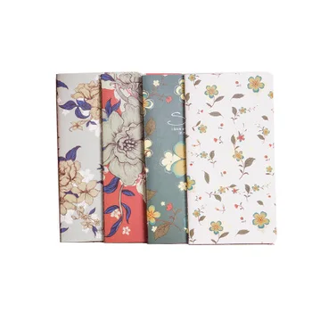 

4Pcs/set Floral Notebook Kraft Paper Note Book Journal Diary Butterfly Sketchbook Stationery School Office Supplies