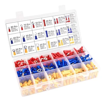 

SHGO HOT-Box-Packed Tubular Terminal Various Styles Electrical Wiring Connector Crimping Insulated Tube Terminals Set Suit