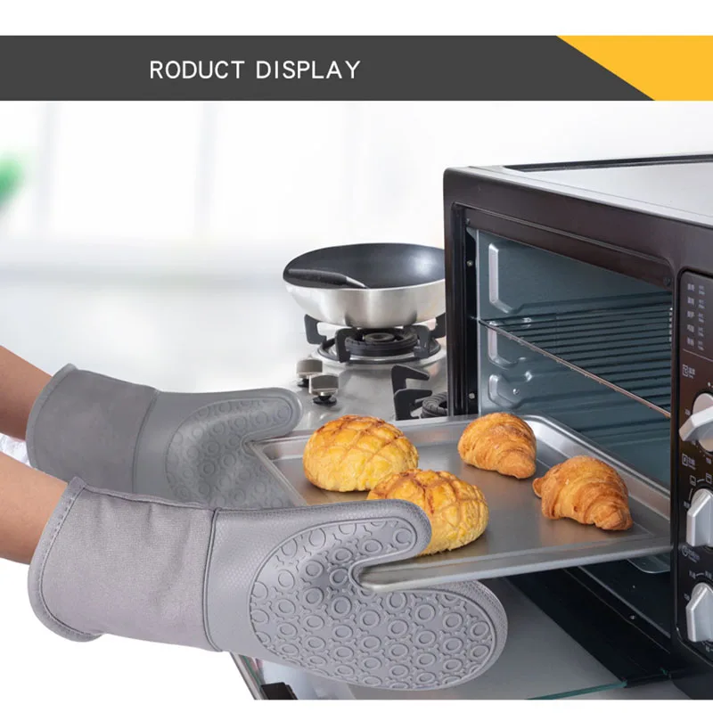 Microwave Oven Heat Insulation Gloves High Temperature Oven Gloves 500 800 Degrees Fireproof Bbarbecue Heat Insulation