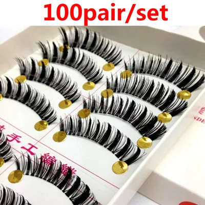 style 8 50/100 Пара Длинные Накладные ресницы в виде натуральных 3D норковые накладные Искусственные ресницы Мягкие Накладные ресницы тонкими макияж Красота инструменты для наращивания - Цвет: style 8