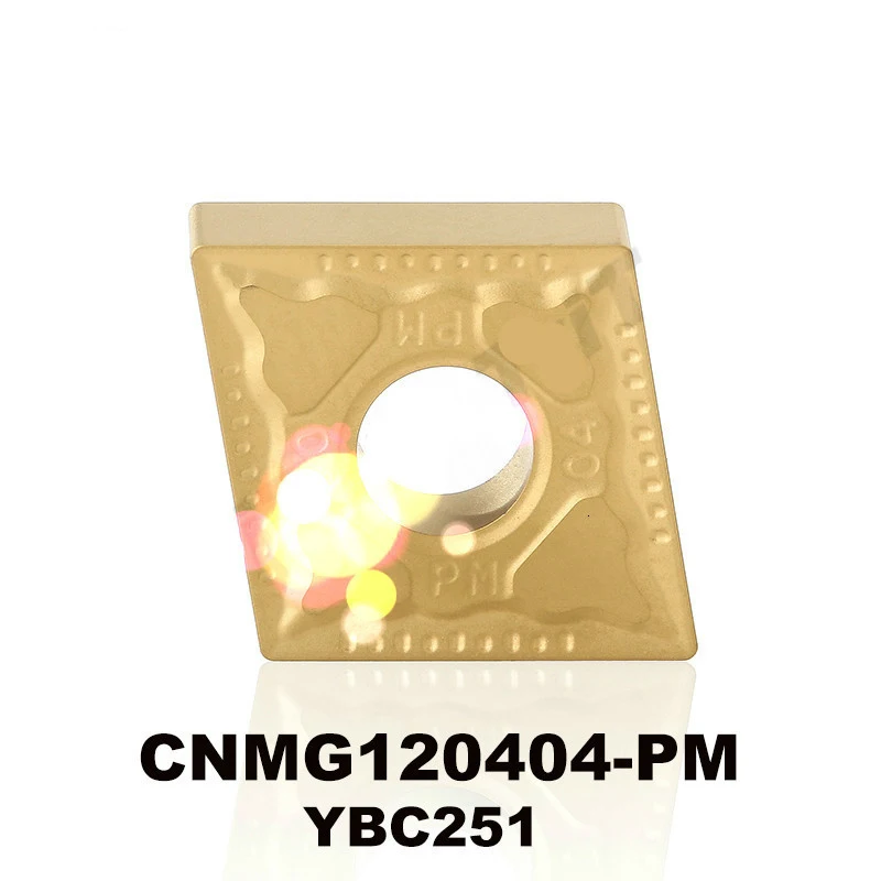 

Оригинальные CNMG120404-PM YBC251 CNMG 120404, карбидные вставки CNMG431 для стальных токарных инструментов из нержавеющей стали, резак ЧПУ