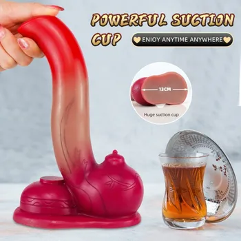 CYXO New product soft silicone dildo sucker big cock adult men female sex toy gay masturbator cheap monster art penis anal plug 4