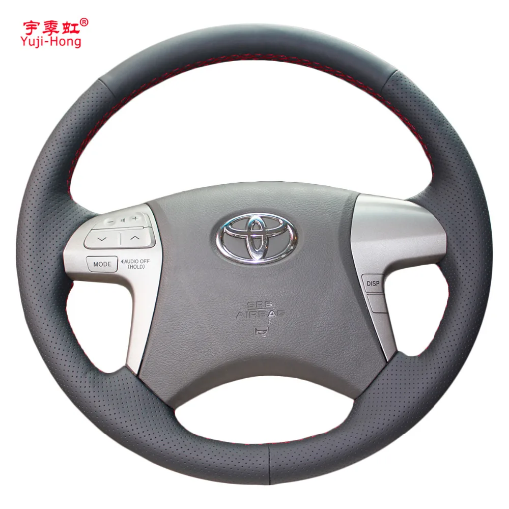 Чехлы на руль автомобиля для Toyota Highlander 2009 2013 Camry 2011 Fortuner 2015 чехол из искусственной