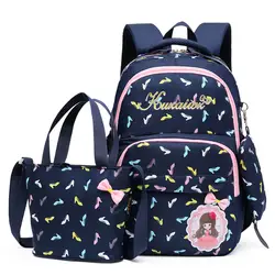 3 шт./компл. Нейлоновый Рюкзак Школьная в комплекте с набором подходящих сумок для девочек Женский рюкзак школьные рюкзаки высокое качество