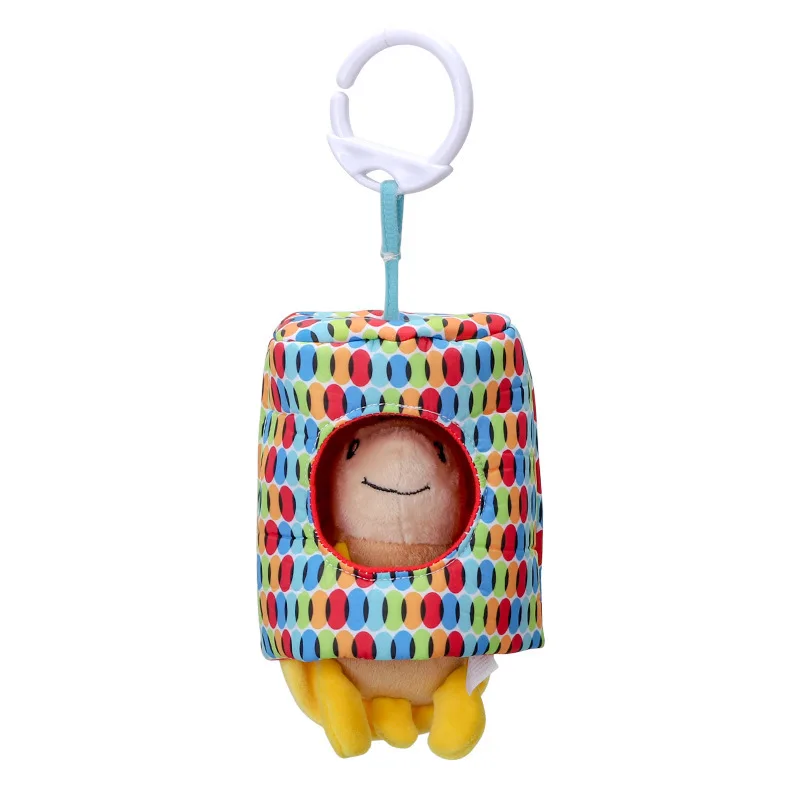 

Cute Cartoon Animal Shape Hide Seek Pull Vibration Pendant Plush Toy for Infant