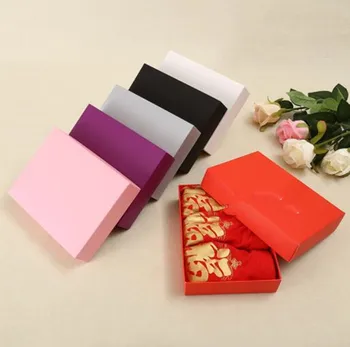 

10pcs/lot High Quality Blank Gift Packing Box Black Clothes Storage Box Large Size Cardboard Package Box Silver Custom Box