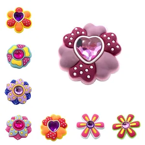 1 шт. красивый цветок Высокая Имитация обуви талисманы кристалл обувь аксессуары пряжки подходят браслеты Croc Декор JIBZ детский подарок - изображение