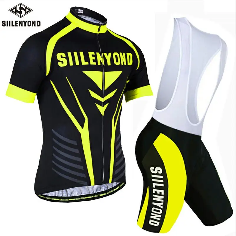Siilenyond Pro Набор Джерси для велоспорта, полиэстер, одежда для горного велосипеда, спортивная одежда для велоспорта, Майо, Ropa Ciclismo, комплект для велоспорта - Цвет: Jersey and bib Pants