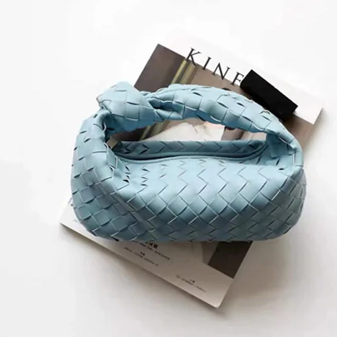 2022 Cow Split Leather Knot Bag Weave Cow Split Leather Handmade Sling Bags Luxury Brand Designer Bags Hobo Totes 