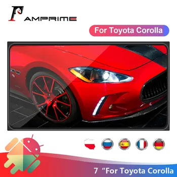 

AMPrime Android 2 Din Car Radio 7'' Car Multimedia GPS WIFi Autoradio For Toyota Bluetooth USB Mirrorlink MP5 Player Rear Camera