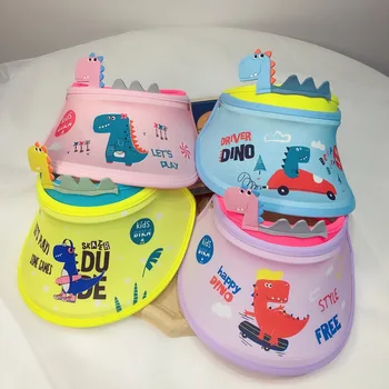 

Kids Hat Cartoon Dinosaur Children Sun Protection Empty Top Sun Hat Cricket-Cap Baby Outdoor Sunscreen Cap Gifts for Boy & Girls