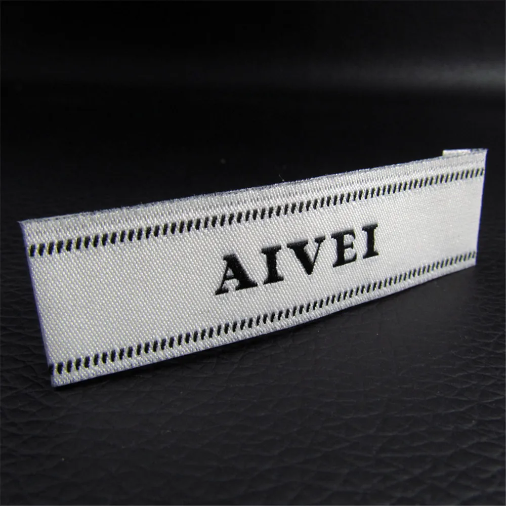 

Custom Garment Damask Labels with Embroidered Process End Fold Woven Labels Sewing Clothing Labels Tags 1000pcs/lot