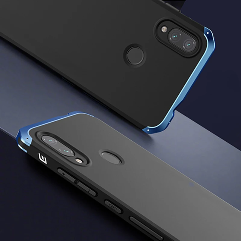 Текстурированная Противоударная металлическая рамка для Redmi Note 7 Note7 Global чехол