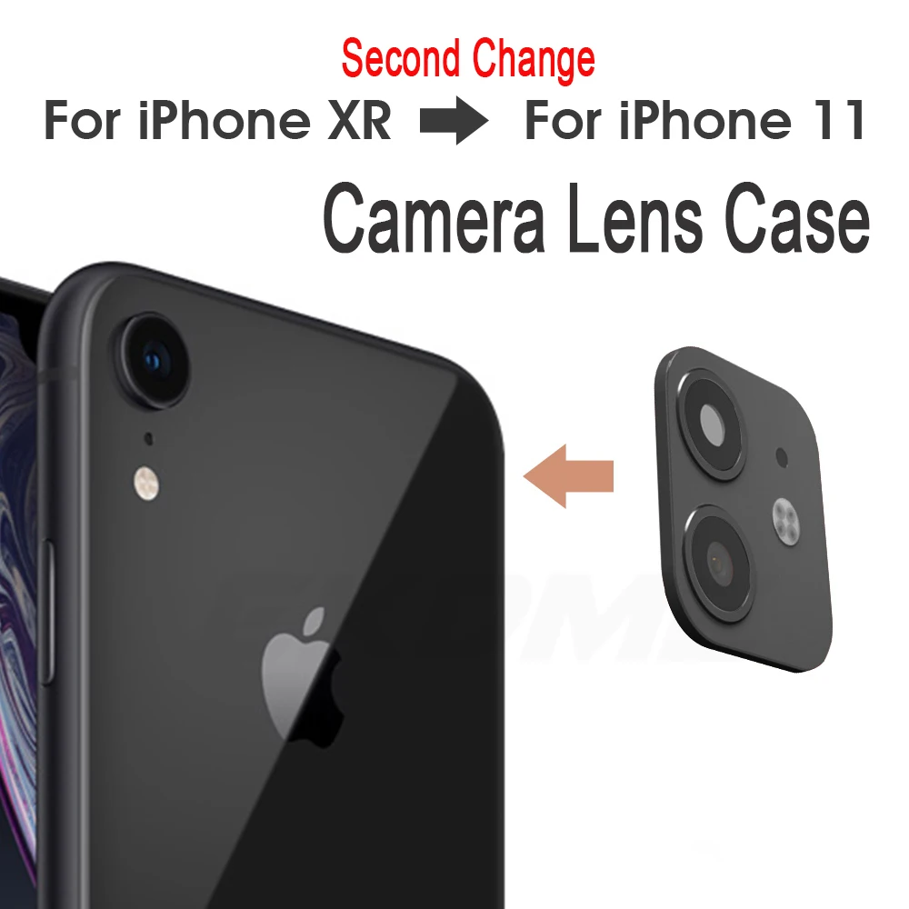 

Aluminum Alloy Camera Lens Cover For iPhone 11 6.1 Seconds Change For iPhone XR Phone Back Camera Lens Case Protective Cover