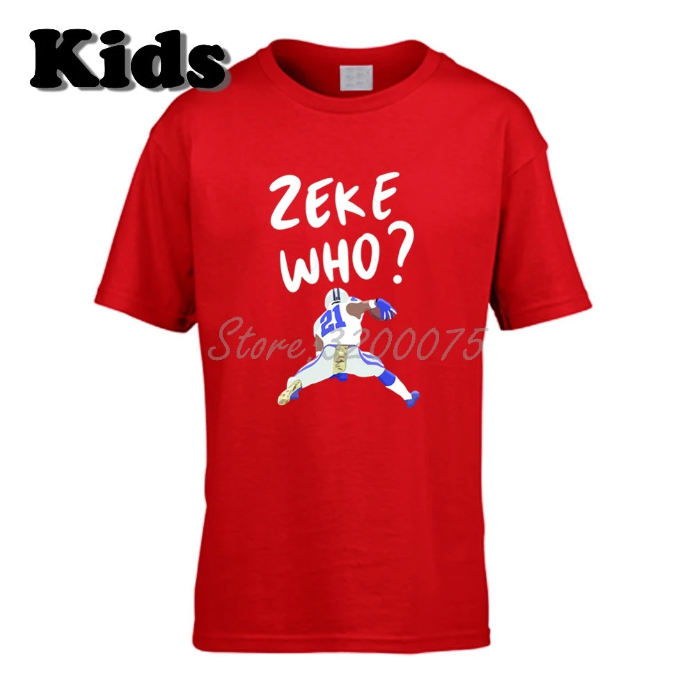 Детская футболка Ezekiel Elliott 21 That's Who! Зика кто? Одежда «Даллас», футболка, футболка для мальчиков и девочек, футболка с круглым вырезом, W19102305