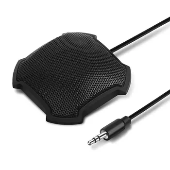 

3.5mm Stereo Condenser Omnidirectional Pickup Microphone for SKYPE Voice Chat Meeting Conference Desktop Computer