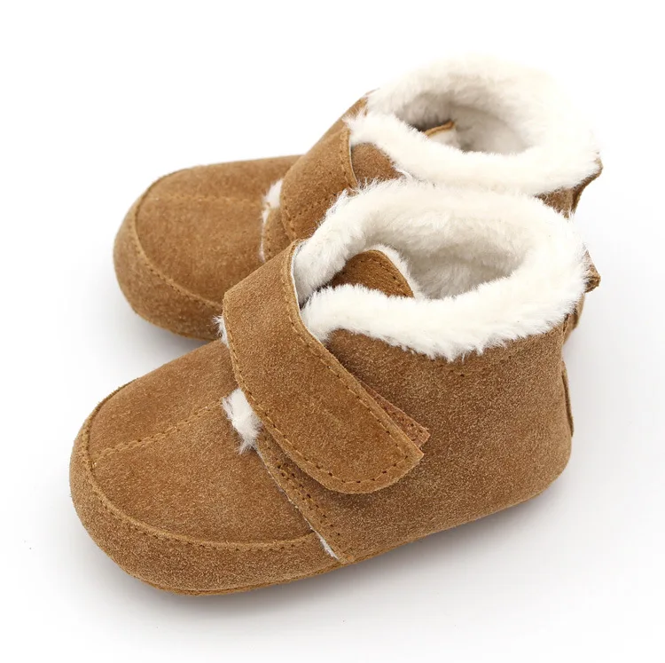 Dolakids/Новые теплые замшевые туфли из воловьей кожи для младенцев и малышей, мягкая кожаная обувь на мягкой подошве для малышей 0-24 месяцев