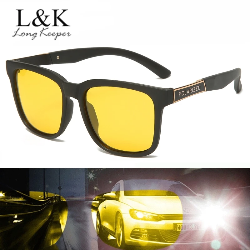 

2020 New Men's Night Vision TR90 Sun Glasses Men Polarized Yellow Lens Safe Driving Goggles Male Anti-Glare Polarizer Sunglasses