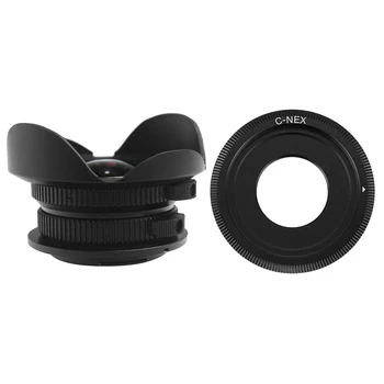 

Camera Lens 8mm F3.8 C-Port Wide-Angle Manual Aperture Camera Lens + C-NEX Mount for Sony Cameras