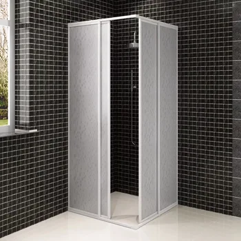 

VidaXL Shower Bath Screen Wall 2 Fixed Panels 2 Sliding Doors Foldable Aluminum Frame Bath Screen 80 X 80 Cm For Bathroom