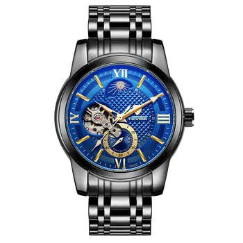 

Men's Fashion Double Display Steel Belt Date Display Luminous Pointer Portable Men's Mechanical Watches