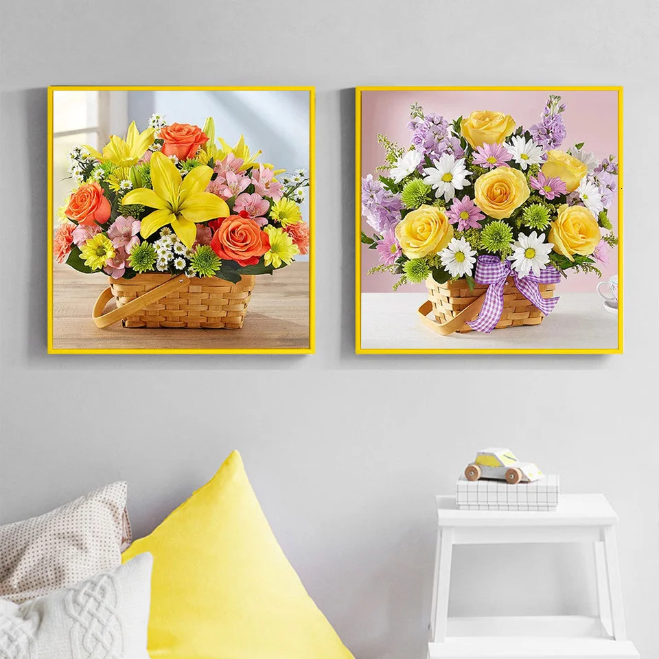 AZQSD Diamond Painting 5d Flower Cross Stitch Embroidery Sale Full Drill Square Home Decor Gift Crafts Rhinestones Needlework | Дом и сад