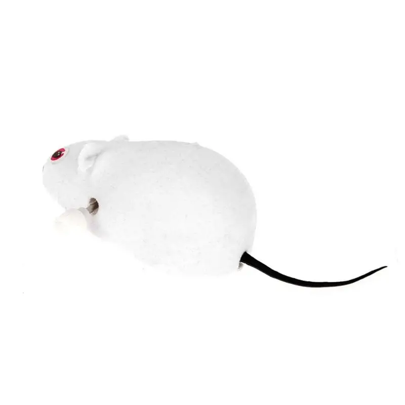 White Игрушка для кошки, механизм намотки, плюшевая мышь, крыса, котенок, игрушка, трюк, интерактивные игрушки - Цвет: White