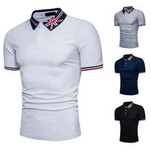 Мужская летняя рубашка поло, брендовая мужская модная хлопковая рубашка поло с коротким рукавом, мужская однотонная трикотажная дышащая футболка