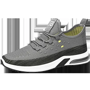 

New flying woven men's shoes trend fashion net shoes peas casual sneakers shoes breathable loafers mens shoes casual men