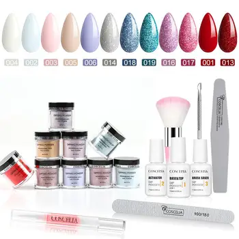 

COSCELIA Acrylic Powder Set Dipping Powder Set All For Manicure Nail Glitter For Nail Art No Need Lamp Dry Dip Powder Tools Set