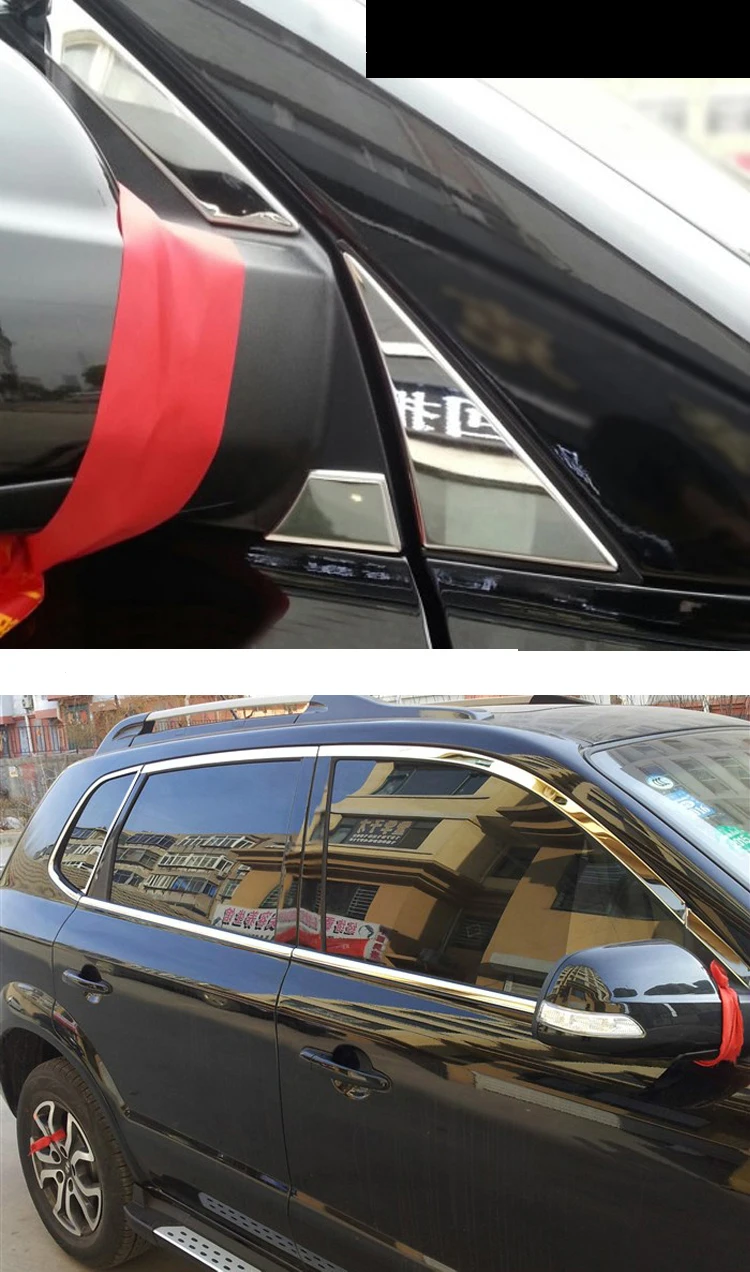Нержавеющая сталь окна автомобиля планки для hyundai tucson 2004 2005 2006 2007 2008 2009 2010 2011 2012 1st поколения