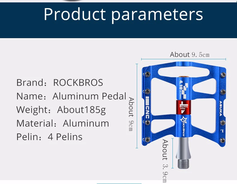 ROCKBROS противоскользящие водонепроницаемые велосипедные педали, 4 подшипника, сверхлегкие, алюминиевый сплав, анти-ржавчина, велосипедные педали, Mtb педали, аксессуары