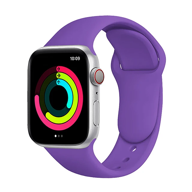 Silicone Strap for Apple Watch Band Series 7 654 321,44/40mm 42/38mm 45/41mm Smartwatch Bracelet Watchband for Apple Watch SE 41