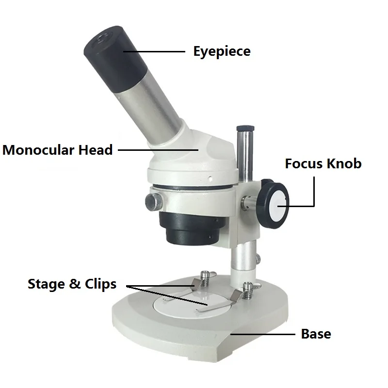 20X 40X Monocular Microscope Biological Microscope Students Science Laboratory Education Mini Dissecting Microscope Soldering