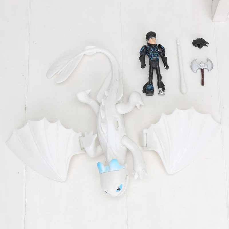 Дракон 3 Беззубик, ночная фурия легкий яростный белый дракон Hiccup Astrid Stormfly ПВХ фигурка игрушки