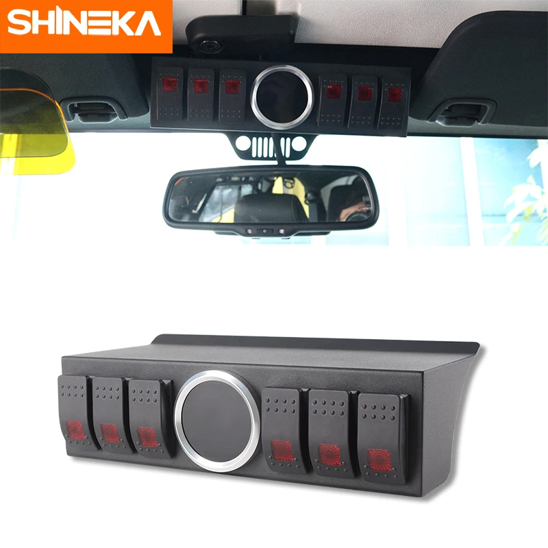 

SHINEKA 6-Switch Dual Lit LED Panel with control and Voltage Meter Digital Display For Jeep Wrangler JK 2007-2017