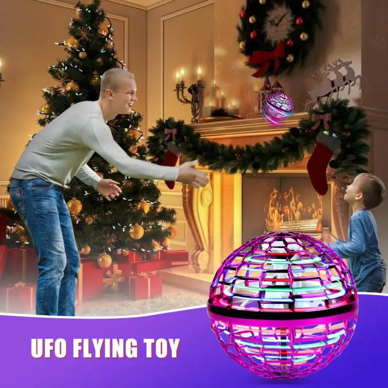 

Flynova Pro Flying Spinner Hand Operated Drones For Kids Adults Inductive Motion Aircraft Rechargeable Mini UFO With Light Gift