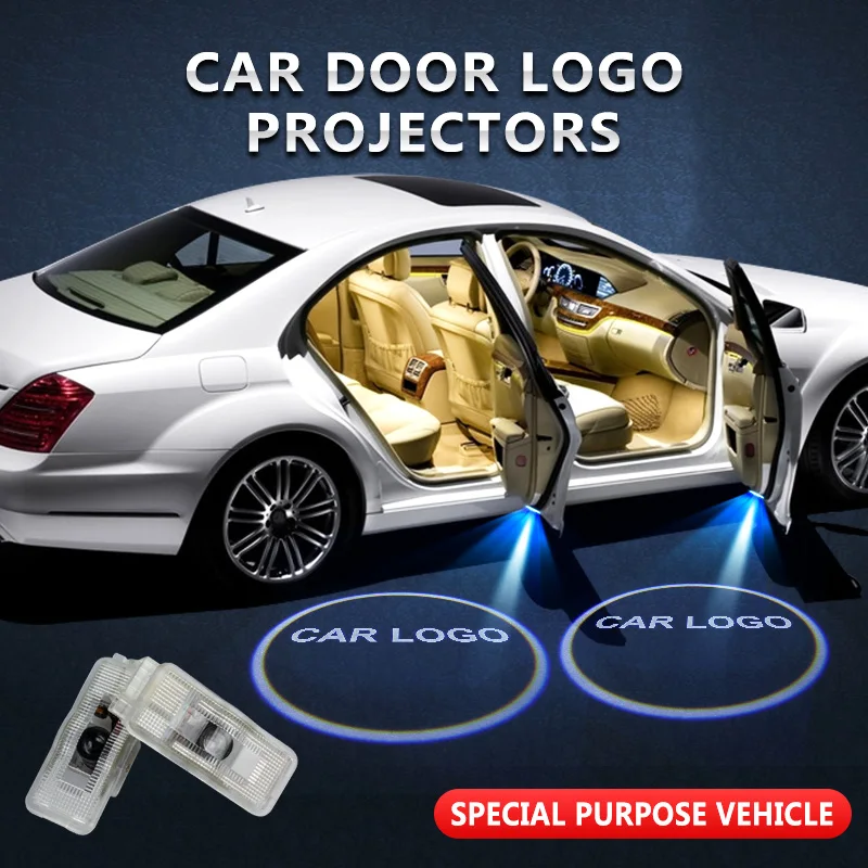 

2pcs/lot For Peugeot Welcome Light Car Door Logo Projector Shadow Lamp
