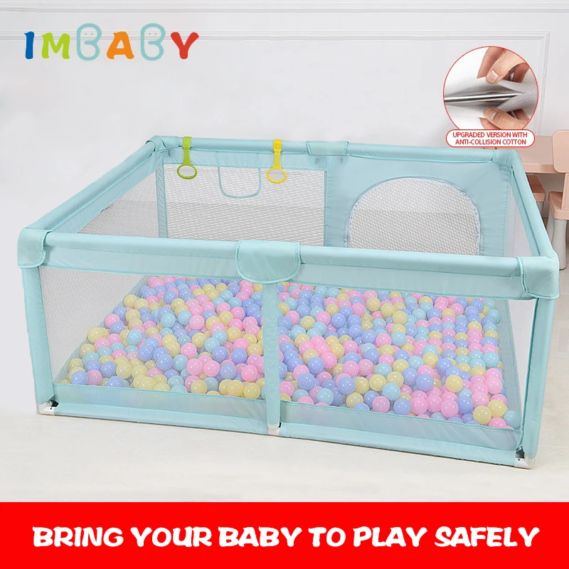 IMBABY Playpen Barrier Pool Safety Kids for Children 50-Balls Free
