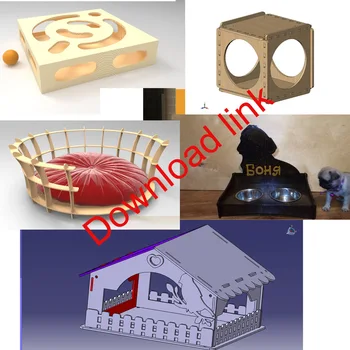

42 files, kennel, cat nest, dog hole, birdhouse, pets den nest vector design drawing files for CNC laser cutting files