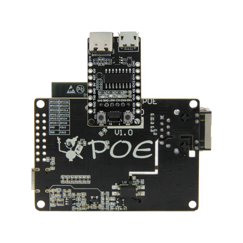 LILYGO® TTGO T-Internet-POE ESP32-WROOM LAN8720A Chip Ethernet Adapter And Downloader Expansion Board Programmable Hardware