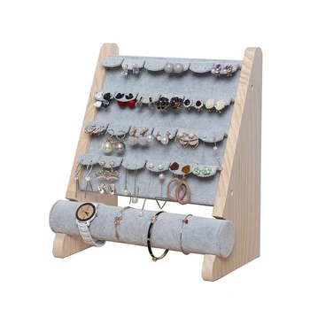 

Wooden Jewelry Display Stand Bracelet Earring Holder T-Bar Display Bracelets Anklets Jewelry Display Stand