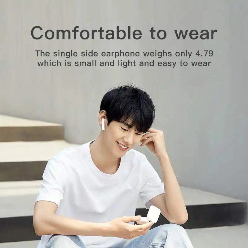 Wireless Bluetooth Earphone TWS BT5 1 Wireless Earbuds Half In ear with Dual Microphones Noise Reduction Low delay Game Headset