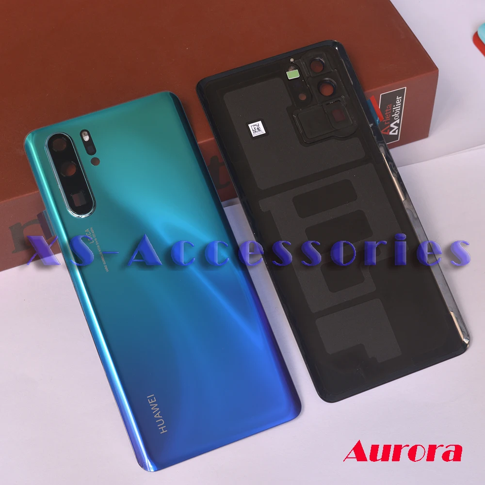 Задний корпус для huawei P30 Pro, задняя крышка, стеклянная батарея с объективом камеры, Замена для huawei P30 pro, задняя крышка батареи - Цвет: Aurora