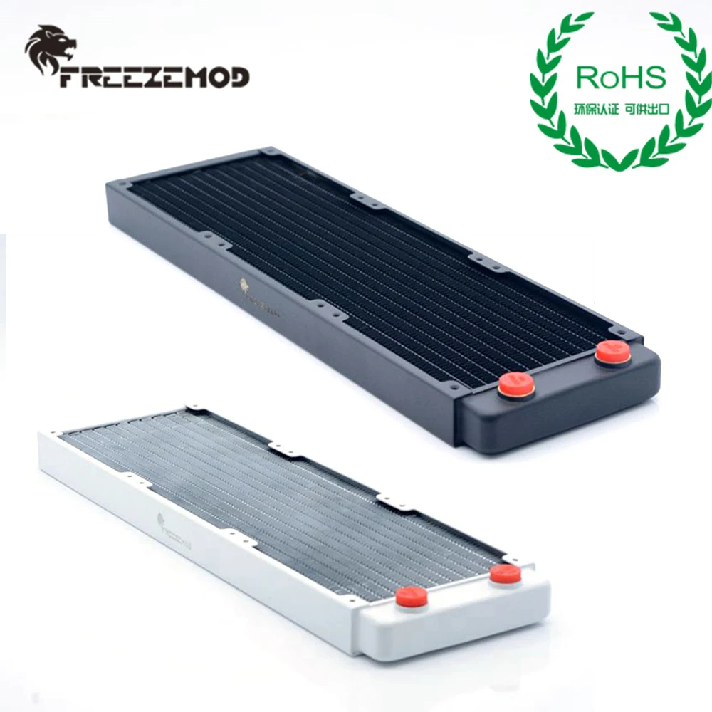 Медный радиатор FREEZEMOD 360 мм охладитель для белой воды толщина пиано краски 27