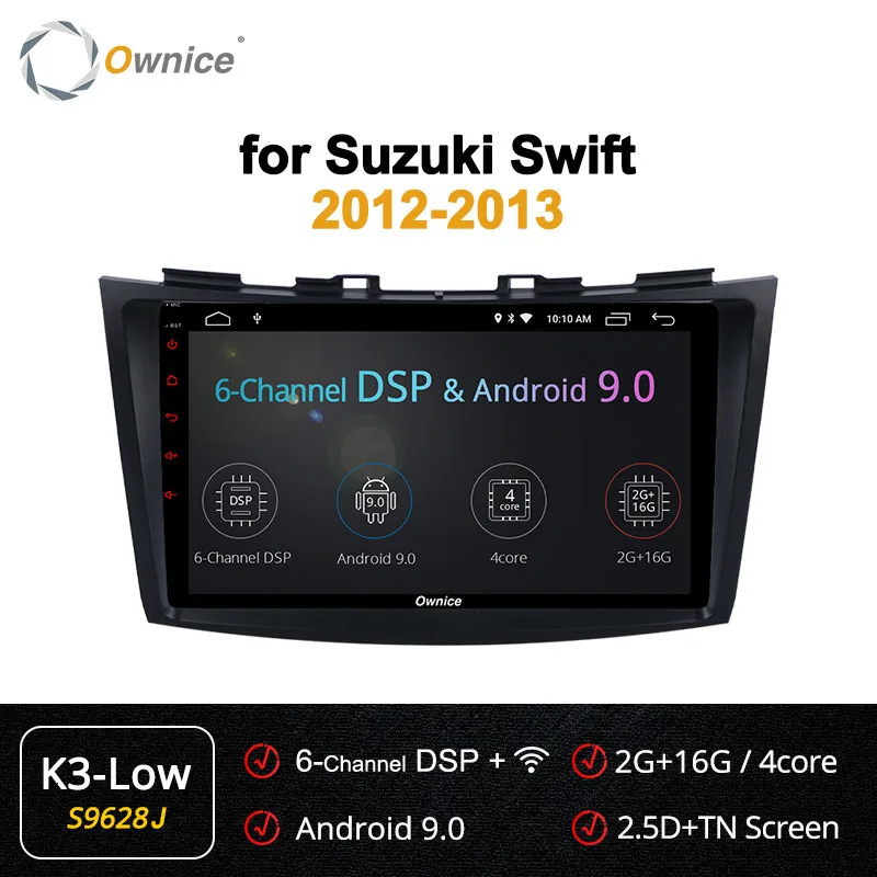 Ownice K6 K5 K3 Android 9,0 мультимедийный плеер для Suzuki Swift 2012 2013 автомобильный Dvd Gps навигатор система радио головное устройство стерео