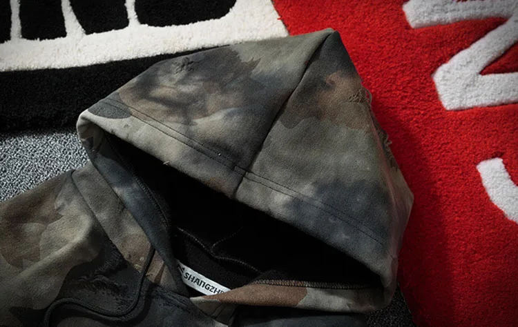 Winter Autumn Men Thick Camouflage Hoodies Camo Style Hoodie Army Green Male Hoodie Selected Hoody Sweatshirt